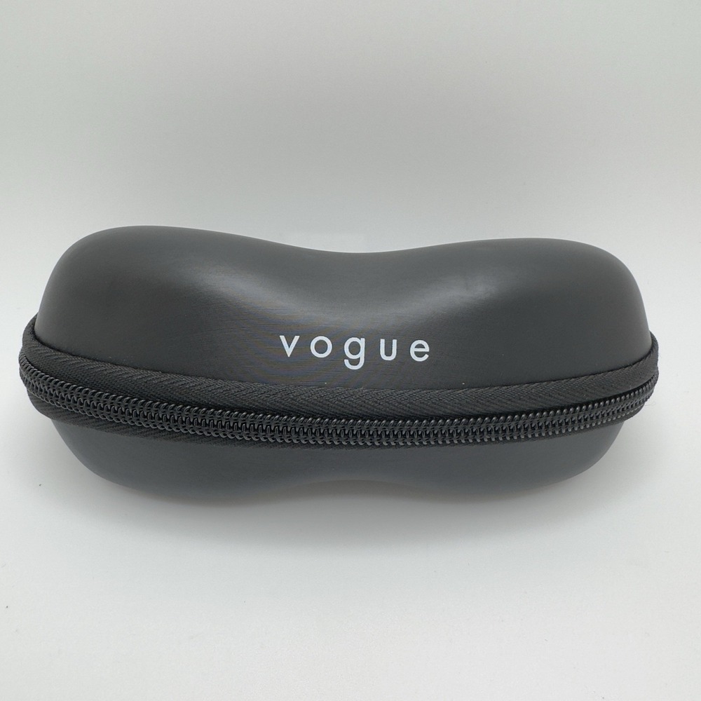 Vogue Black Hard Shell Eyeglass & Sunglasses Case Zipper Protective Travel Box